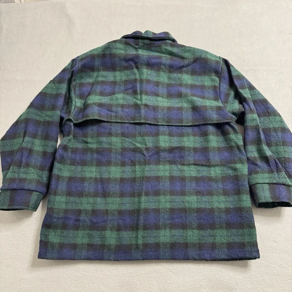 Codet Wool Jacket‎ Mens XL Green Blue Plaid Button Front Canada Outdoor